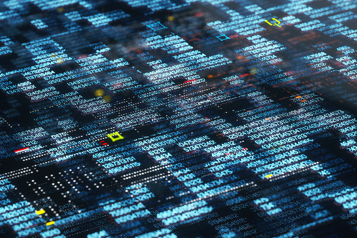 Digital generated image of data.